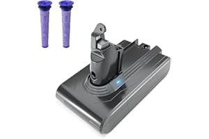 Bateria do odkurzaczy Dyson V6 DC62 DC58 DC59 DC61 DC74 SV03 SV05 SV06 SV07 SV09 SV04 SV08,STANEW Bateria zastępcza do Dyson z 2 filtrami [Li-ION 21.6v 4000mAh]