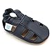 Soft Leather Baby sandal shoes boys or girls with Suede Soles by Dotty Fish with Suede Soles. Navy - 12-18 months