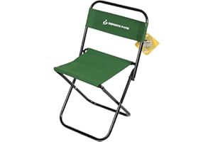 DEPORTE FANS Taburete Portátil Plegable Ultraligero con Respaldo,Tamaño Compacto,Interiores y Exteriores, Pesca, Acampada, Camping,