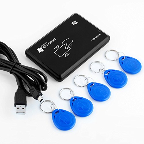 Neuftech USB RFID Reader ID Kartenlesegerät Kartenleser Kontaktlos Card Reader für EM4100
