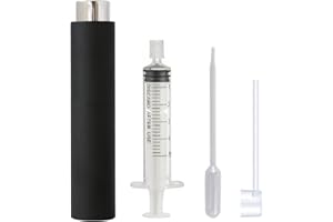 Tadipri Aluminio 10Ml Atomizador Perfume Recargable Perfumador Dispensador De Viaje, Spray Pulverizador Pequeño Para Colonia (Negro)