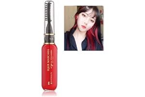 NACGUO Hair Chalk for Girls- New Hair Chalk Comb Mascara Temporary Washable Hair Color Dye for Girls Women-Non-toxic Instant Hair Dye Colors for Christmas, Halloween, Birthdays, Parties (03# Red)