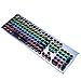 Produktbild Mechanische Tastatur Punk Gaming/Office Keyboard Bunte Hintergrundbeleuchtung Beleuchtete Tastatur 104 Tasten Blaue Achse Tastatur Legierung Shell Tastatur Konfliktfreies Design für PCs (Grau)