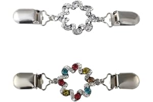 NIANOPKM 2 clips de cárdigan retro, clips de metal para suéter, clips de cuello de cárdigan retro, clips de alfiler para mujer, blusa, vestidos de cárdigan