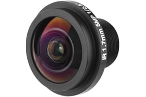 TIHEBEYAN Kameraobjektiv, 5 MP Fisheye CCTV-Kameraobjektiv, M12 x 0,5, 185 ° Weitwinkelobjektiv, 1,7 mm Fokallänge, für Fischaugen-Kamera