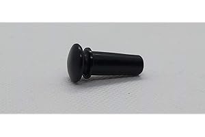 RIVERBERO MUSIC BOTTONE CORDIERA VIOLINO VIOLA EBANO INDIANO modello STANDARD SELEZIONATO (VIOLINO 4/4 diam 9,0/8,0 mm lunghezza 32 mm)