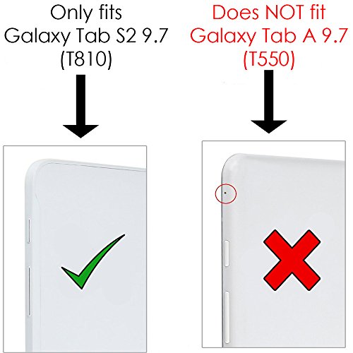 Forefront Cases® Neue Leder Drehbar Hülle Tasche Case Cover für Samsung Galaxy Tab S2 9.7 T810N – Rundum-Geräteschutz und intelligente Auto-Sleep-Wake-Funktion – inkl. Eingabestift - 4