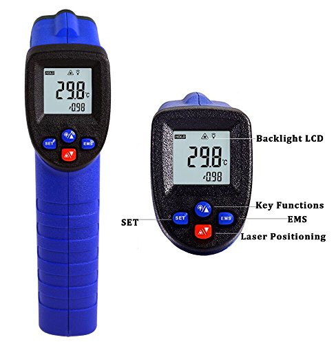 KINGTOP Infrarot Thermometer Laser Berührungsloses Digital Thermometer -50°C bis +550°C - 4