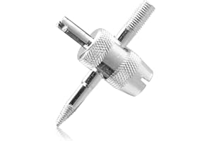 GLADFRESIT Tire Valve Removal Tool 4 in 1 Tire Valve Stem Removal Key Tool Valve Repair Wrench Stem Core Remover for Car Truck Motorcycle Van Bicycle