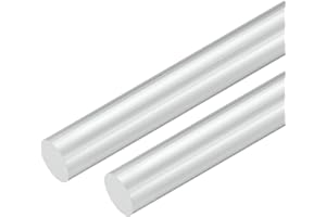 M METERXITY 2-Pack Round Aluminum Rod, 15mm (9/16") Dia 100mm (4") Length 6061 Aluminum Round Rod Solid Lathe Bar Stock Metal Sticks for DIY Crafts Making/Industrial/Construction/Model