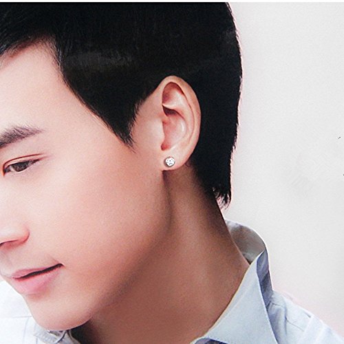 Nuevo Fashion ba  ado en plata cristal Stud Pendientes para Hombres y Mujeres Regalo