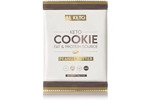 BE KETO BeKeto Keto Cookie Beurre d'arachide 50 g – À base de plantes seulement 2 g de sucres naturels – Totalement sans gluten