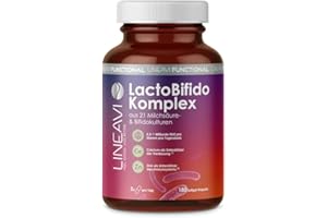 ‎LINEAVI LINEAVI LactoBifido Komplex, 180 Kapseln, Komplex aus 21 Milchsäure-& Bifidokulturen, für deine innere Stärke, für 60 Tage