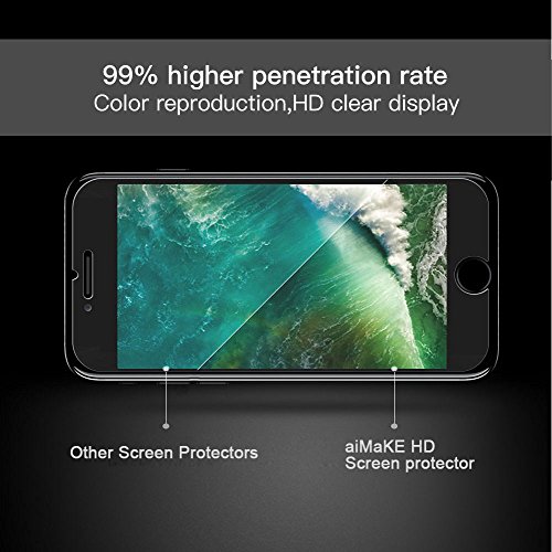aiMaKE 2 Stück Ultra-klar Panzerglas Schutzfolie für iPhone 7 | 3D Touch | Ultra-dünn Folie (nur 0,25mm) | Anti-Kratz | Blasenfrei - 4