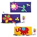 Girls Felt Pencil Pouch 1 Pcs Purple Flower 1 Pcs Purple Butterfly 1 Pcs Yellow Elephant Total Pieces of 3 RS.499.00