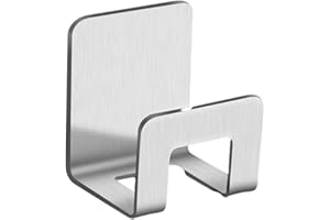 FONDUO Schwammhalter, Selbstklebender Spülschwammhalter, Küchenschwammhalter Aus Edelstahl, Klebehaken Für Spüllappen, Topfdeckel, Abflussstopfen, Organisation In Küche & Bad (1Stück Silber)