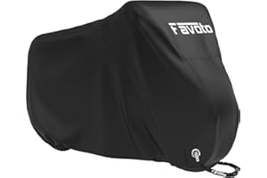 Favoto Funda para Bicicleta Exterior, 210D Oxford Cubierta Protector Impermeable al Aire Libre contra Lluvia UV Polvo Nieve para Bicicleta Montaña Carretera, 200x70x110cm Negro