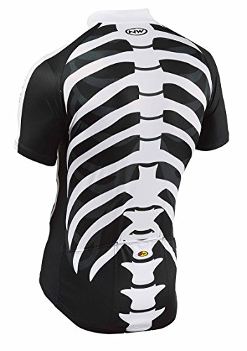 Northwave Skeleton Fahrrad Trikot kurz schwarz/weiß 2016 - 2