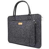 Ropch Funda para Ordenadores Portátiles 15 15,6 Pulgadas Fundas Blandas de Fieltro para Portátiles y Netbooks (Gris Oscuro)