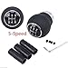 Produktbild 5 Speed Universal Aluminium manuelle Auto Gear Shift Knob Shifter Hebel schwarz lea-ther