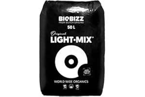BioBizz 02-075-100 Light-Mix Sac Terreau Mélange d'Empotage Léger, Transparent, 50 L