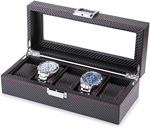 Watch storage box Leather jewelry box High-end watch packaging Finishing box Bracelet plate Watch stand , carbon fiber version 5 watch boxes