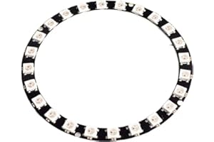 CAM2 24-Bit WS2812 5050 RGB LED ring lamp light, with integrated drivers 5 VDC, 7.5cm inner diameter, 8.5cm outer diameter