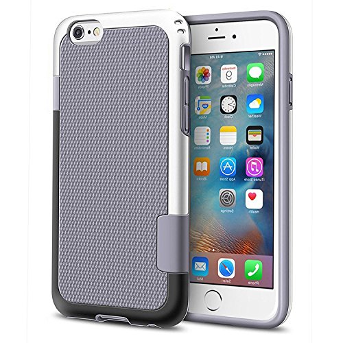 iPhone 6   6s Funda -  Ultra Hybrid  HanLuckyStars Funda Carcasa Case TPU Matte Shell Exact Bumper Tope Shock Protecci  n Gota Anti-Ara  azos   Choque Absorci  n Borrar Espalda para Apple iPhone 6   6s 4 7   Gris 