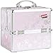 Beautify Professional Small Pink Rose Patterned Aluminium Beauty Cosmetics & Make Up Case