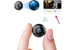 FIveSky Mini Camera Espion sans Fil HD 4K Spy Caméra de Surveillance WiFi avec Vision Nocturne et Detecteur, Video Sécurité Bébé Hidden Interieur/Exterieur, Black, (L27)