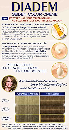 Diadem Seiden-Color-Creme 722 Dunkelblond Stufe 3, 3er Pack (3 x 180 ml) - 2
