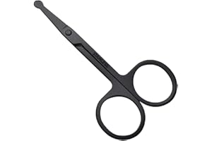 BESMRPG Nose Hair Scissors,Rounded Safety for Trimming Facial Ear Eyebrow Beards Cuticle Curved Professional Stainless Women Men Adult Multi-Purpose Care Beauty Small Sharp Steel Tough Tools kit Accessories