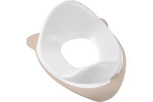 BÉABA, Réducteur de Toilette, Rehausseur WC Enfant Siège de Toilette avec crochet de fixation, Conception Antidérapants ergonomique, Facile d'entretien, Terre d'argile