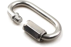 Flomore Lock Quick Link Chain Connector 304 Stainless Steel Screw Lock Carabiner
