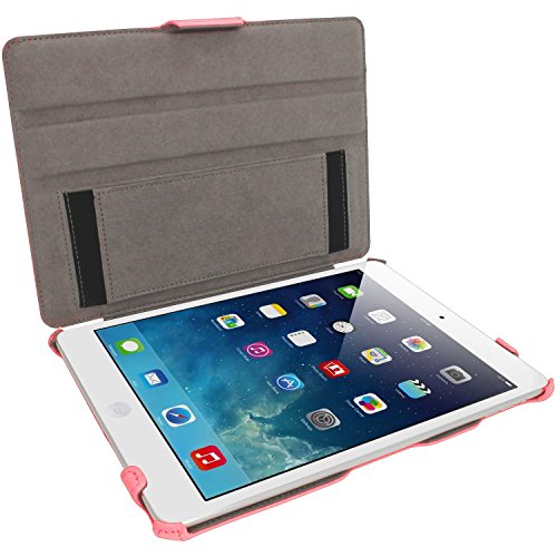 igadgitz Pink Rosa PU Ledertasche Hülle für Apple iPad Air 2013 Mit Multi-Winkel Betrachtungs-stand + Handschlaufe + Auto Sleep/Wake + Displayschutzfolie - 2