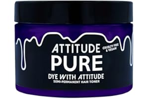 ATTITUDE HOLLAND Attitude Hair Dye | Teinture Capillaire Semi-Permanente Végétalienne et Sans Cruauté Avec Revitalisant | Couleur de Cheveux Vibrante Pour Tous les Types de Cheveux | Pure Toner Blanc | 135ml