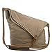 Produktbild Canvas Tasche, P.KU.VDSL Damen Schultertasche Canvas Messenger Bag Umhängetasche Crossbody Tasche Mädchen Schultertaschen Bucket Bag Shopper Shoulder bag für Schule Reisen Arbeit und Einkäufe(Khaki )