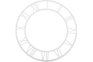 VALICLUD Orologio da parete acrilico quadrante rotondo 10 pollici argento numeri romani orologio da parete fai da te adesivo per soggiorno hotel ingresso decorazione