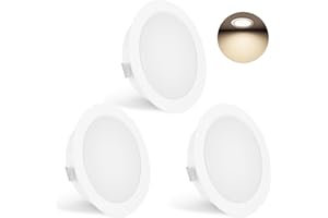 YindaLux Set de 3 Spot LED Encastrable 230V 3W 4000K Blanc Neutre, 15mm Extra Plat Spots de Plafond 300LM Découpe du Plafond 55-58mm, IP44 Spot Salle de Bain, Blanc