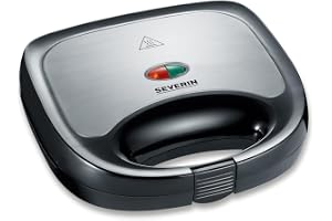 Severin smörgåsbrödrost med 600 W Power SA 2969, borstat rostfritt stål