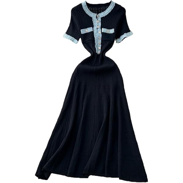 FANDEE Women's Summer Maxi Dress - Casual A-Line Long Dress | 96% Polyester 4% Elastane