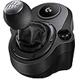 Logitech G Driving Force Racing Wheels Shifter for G29, G920 & G923, 6 Speed, Push Down Reverse Gear, Steel and Leather Const