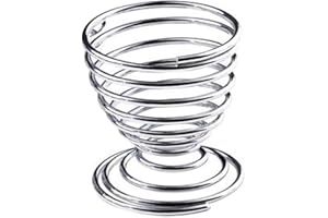 ROSOJODG 2Pcs Metal Egg Cup Spiral Kitchen Breakfast Hard Boiled Spring Holder Egg Cup Dishware and Serving Pieces
