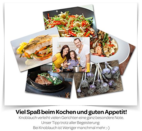 Sandford Knoblauchpresse | Edelstahl-Presse mit gratis Silikon-Knoblauchschäler | Knoblauchschneider Set mit Schäler / Knoblauch-Rolle | zur Verarbeitung von Knoblauch und Ingwer | spülmaschinenfest - 8