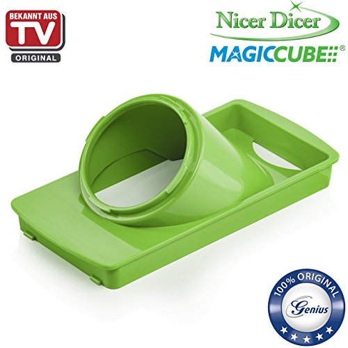Genius Nicer Dicer Magic Cube | 23 Teile | inkl. XXL-Messereinsätze | Kombi-Set und Behälter | Schneiden | Reiben | Julienne | Spiralen | Hobeln | Würfeln | Obst- und Gemüseschneider | Bekannt aus TV | NEU - 6