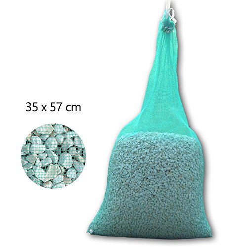 2 St. 35x57 cm Filtersack Teichsack Filterstrümpfe Beutel Zeolith Sack Filterbeutel Filtersäcke Filtermedienbeutel Teichsäcke Netzbeutel Filtertaschen Teichfiltersäcke Filter Aquarium Zeolithsack Beutelfilter lichtgrün