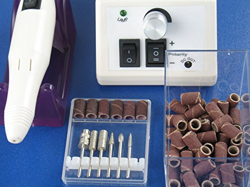 Profi Hornhautentferner Fußpflegegerät Maniküre-Pediküre-Set mit 100 Schleifbänder in grober Körnung - 2