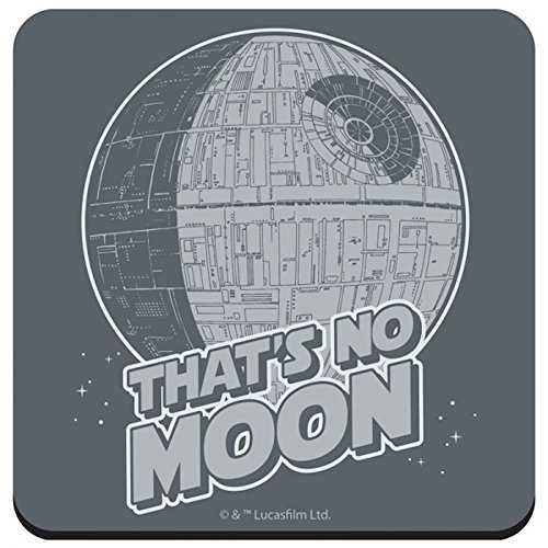 Star Wars Death Star Single Drinks Coaster Thats No Moon Coffee Tea Mat Official