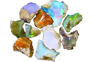 Duggu 25.00 Cts,Ultra Fire Raw Opal Stone, Natural Rough, Gemstone Crystals, Ethiopian Opal Rock, Jewelry Making Supplies, Chakra Healing, Energy Stone, Loose Gemstone, Art-Crafts-DIY Stone 102