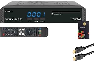 Pack SERVIMAT Récepteur TV Satellite Full HD + Carte d'accès TNTSAT V6 + Câble HDMI